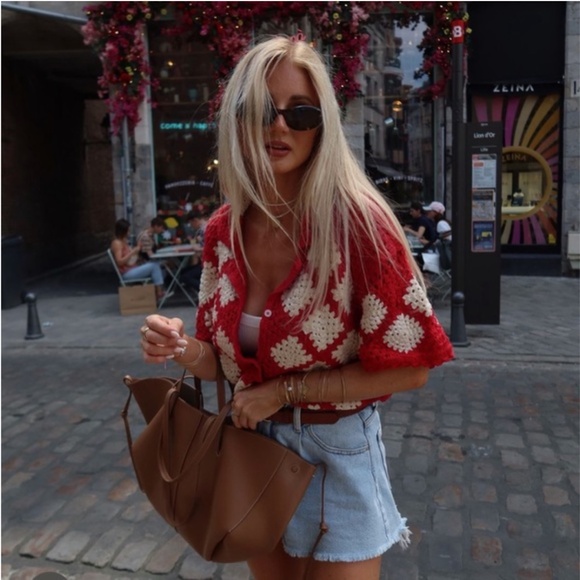 Zara Crochet Knit Polo NWT - Picture 11 of 16